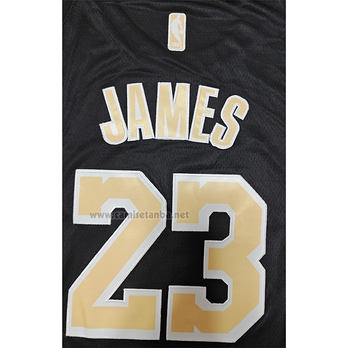 Camiseta Los Angeles Lakers LeBron James #23 Select Series Oro Negro